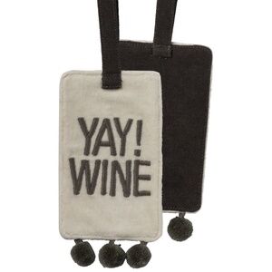 NEW Primitives by Kathy Yay! Wine Velvet Bottle Tag